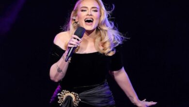 صورة أديل تتوقف عن الغناء