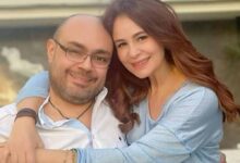 صورة كارول سماحة تنعى زوجها وليد مصطفى