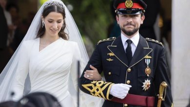 صورة فستان زفاف رجوة آل سيف زوجة ولي عهد الأردن يخطف الأنظار